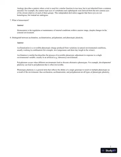 Solution Manual for Principles of Animal Physiology, 3rd Edition - Page 4 preview image