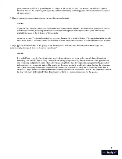 Solution Manual for Principles of Animal Physiology, 3rd Edition - Page 8 preview image