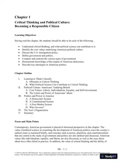 Class Notes For We The People, 13th Edition - Page 1 preview image