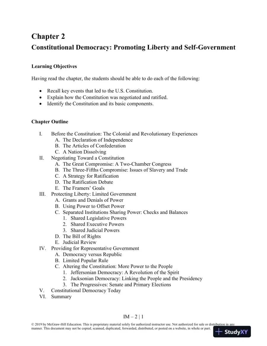 Class Notes For We The People, 13th Edition, page 10