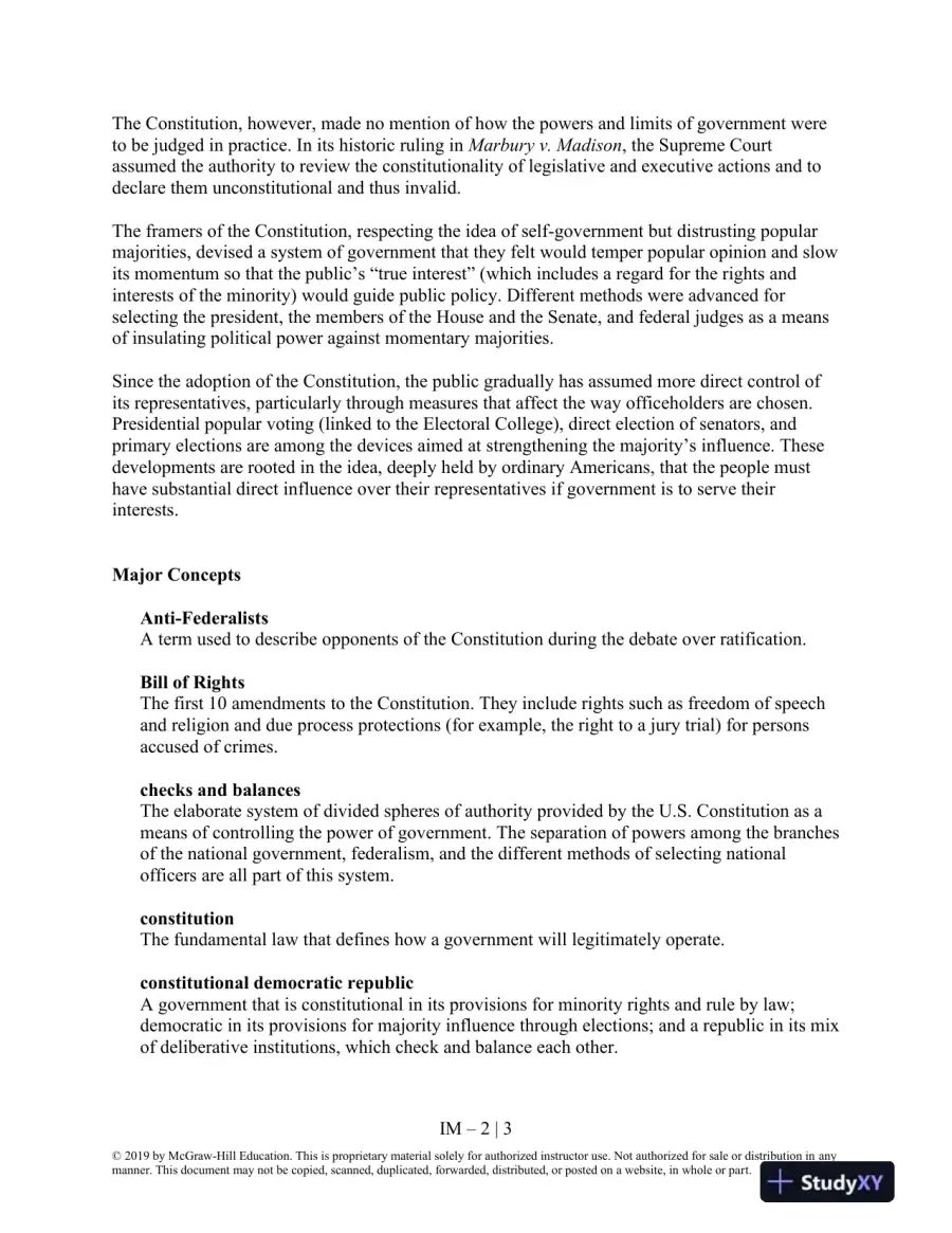Class Notes For We The People, 13th Edition, page 12