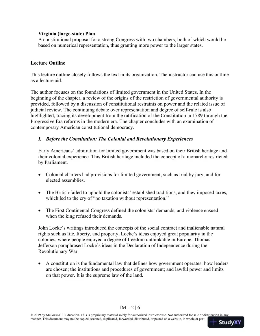 Class Notes For We The People, 13th Edition, page 15