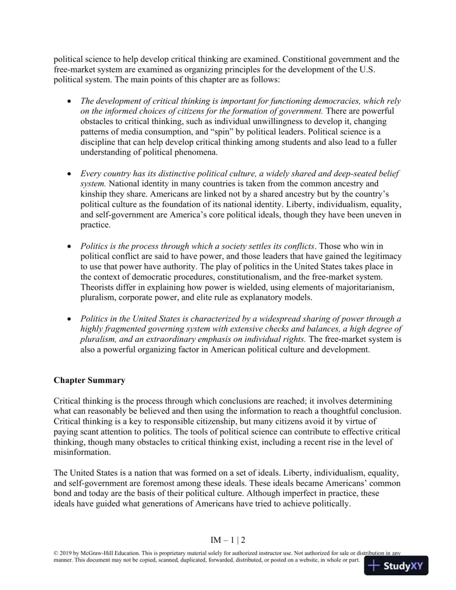 Class Notes For We The People, 13th Edition, page 3