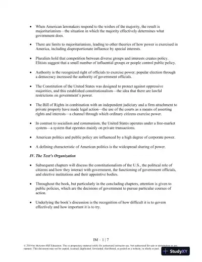 Class Notes For We The People, 13th Edition - Page 8 preview image