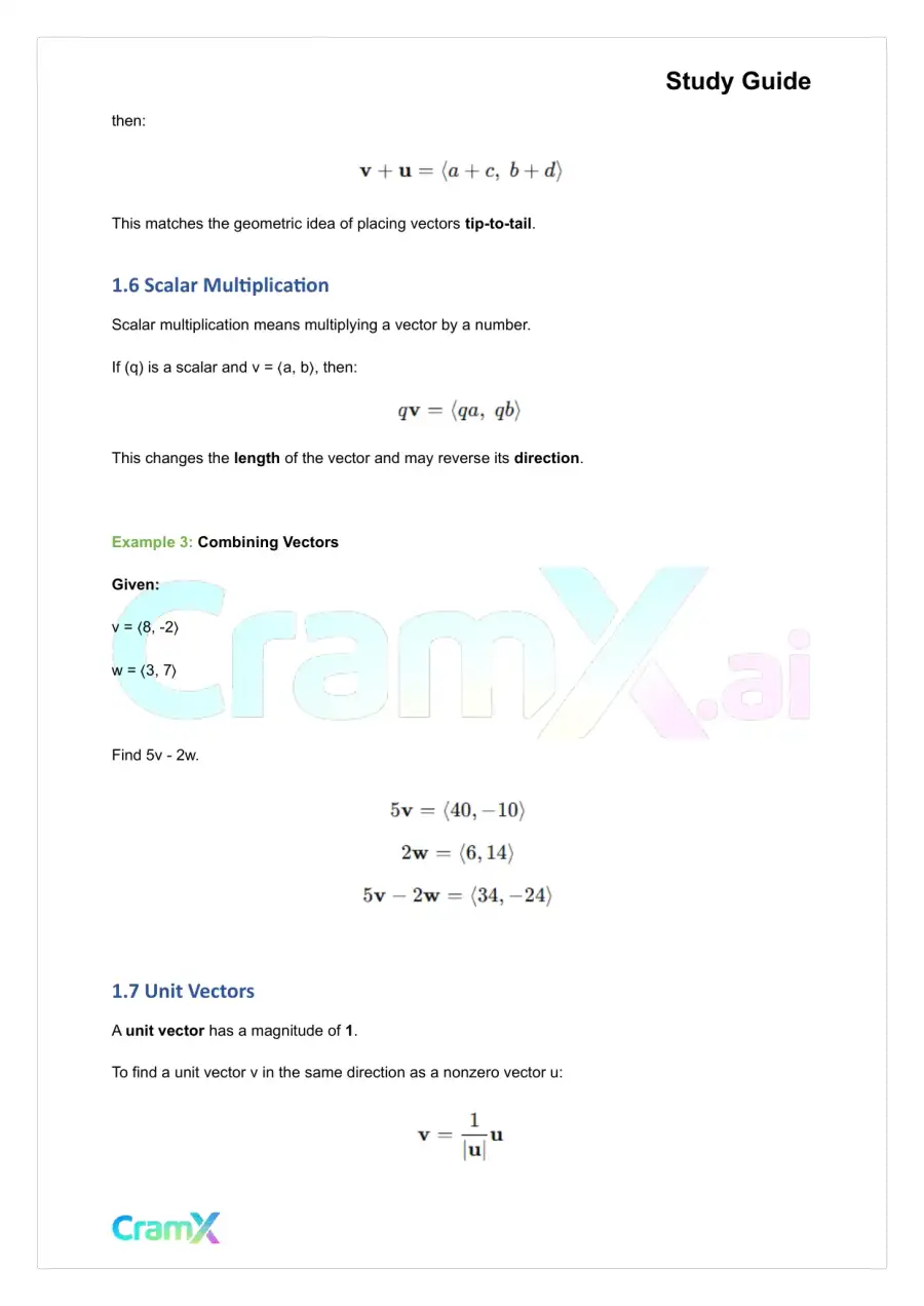 Trigonometry - Vectors, page 5