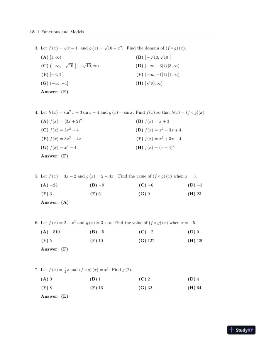 Test Bank for Calculus: Concepts and Contexts, Enhanced 4th Edition, page 26