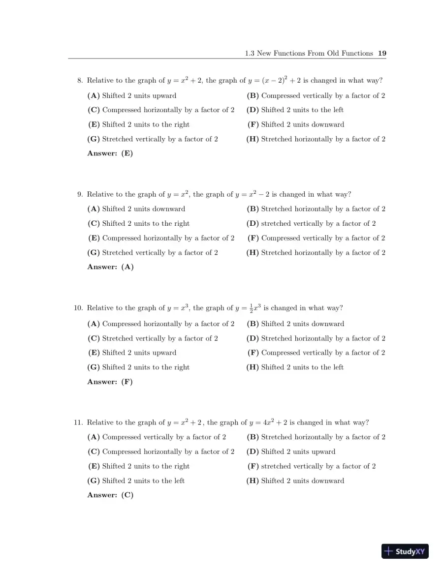 Test Bank for Calculus: Concepts and Contexts, Enhanced 4th Edition, page 27