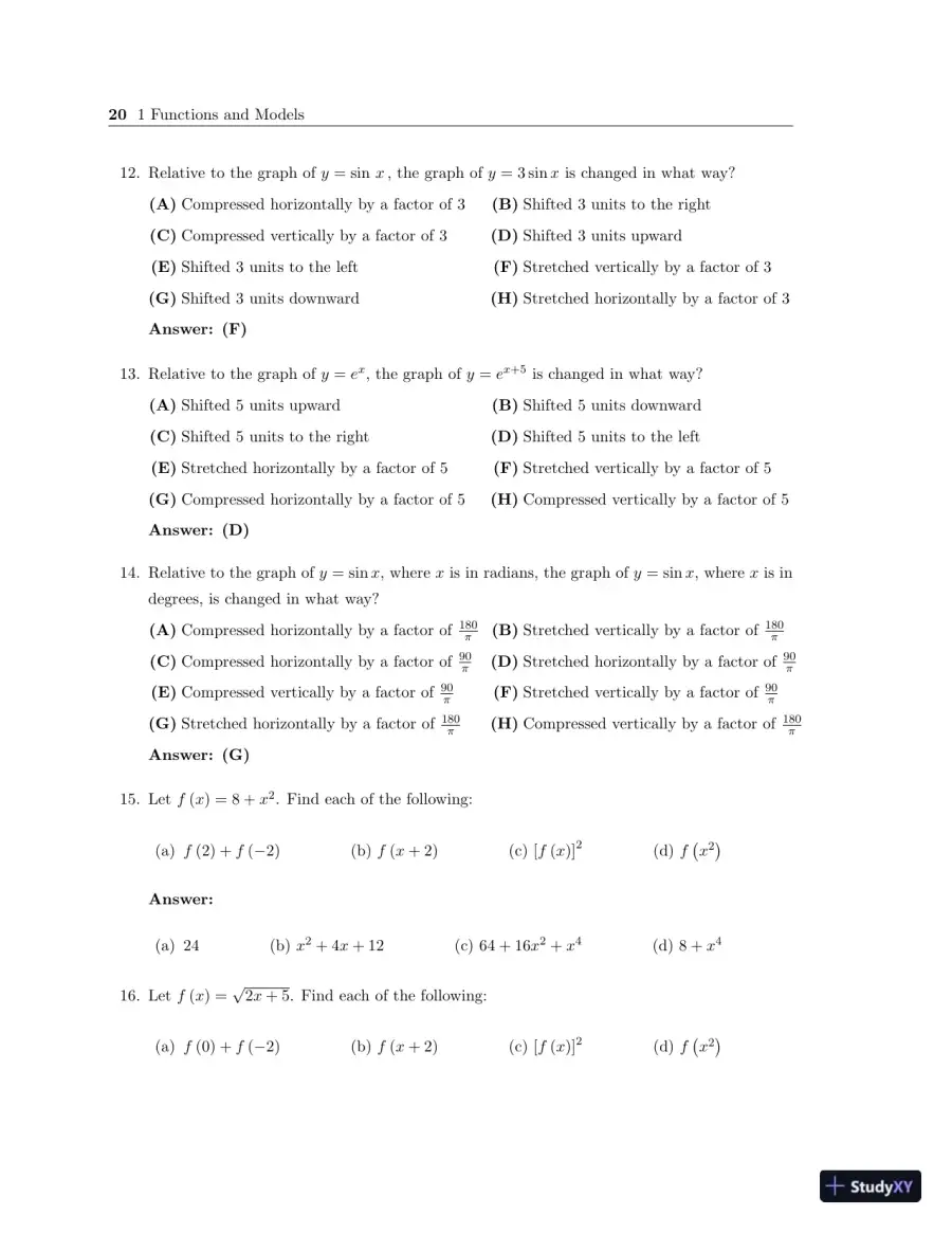 Test Bank for Calculus: Concepts and Contexts, Enhanced 4th Edition, page 28