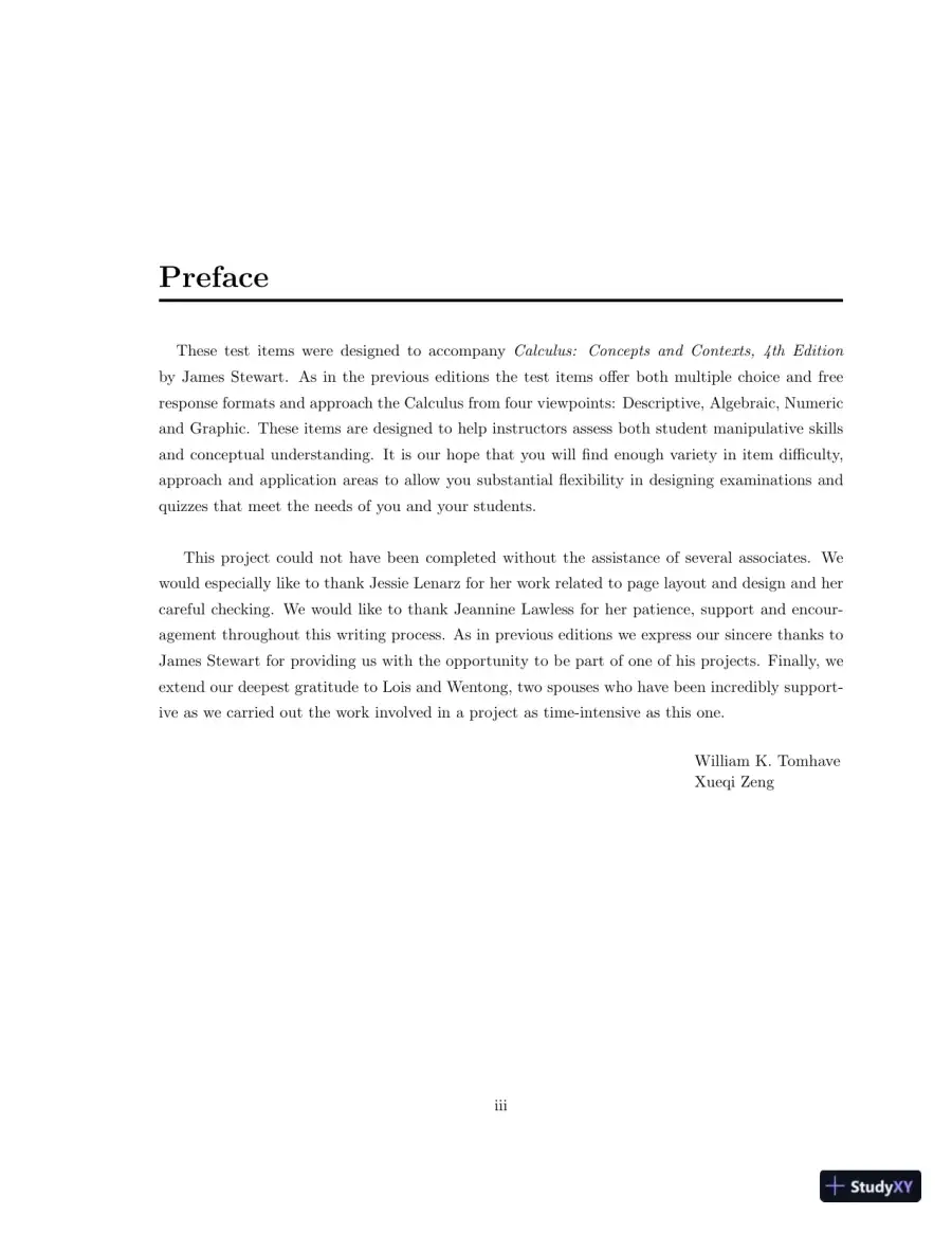 Test Bank for Calculus: Concepts and Contexts, Enhanced 4th Edition, page 3