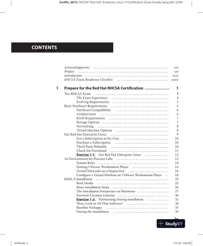 RHCSA Red Hat Enterprise Linux 9 Certification Study Guide EX200 (2023) - Page 11 preview image