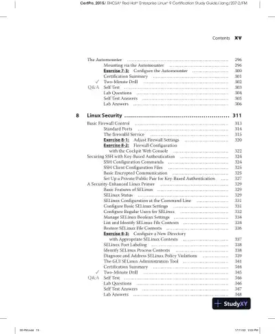RHCSA Red Hat Enterprise Linux 9 Certification Study Guide EX200 (2023) - Page 17 preview image