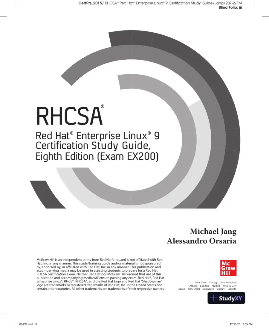 RHCSA Red Hat Enterprise Linux 9 Certification Study Guide EX200 (2023), page 5