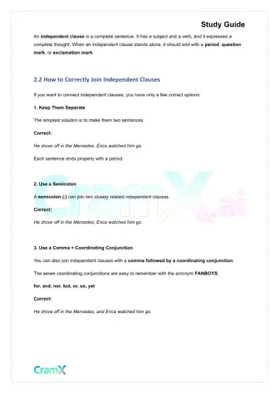 Grammar - Common Sentence Errors - Page 2 preview image