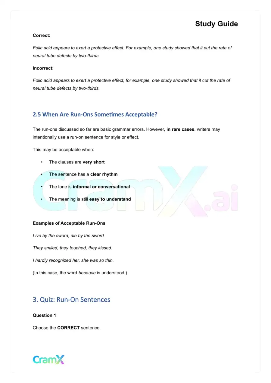 Grammar - Common Sentence Errors, page 5