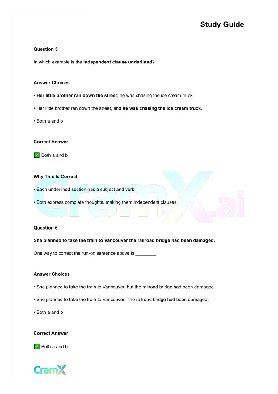 Grammar - Common Sentence Errors, page 8