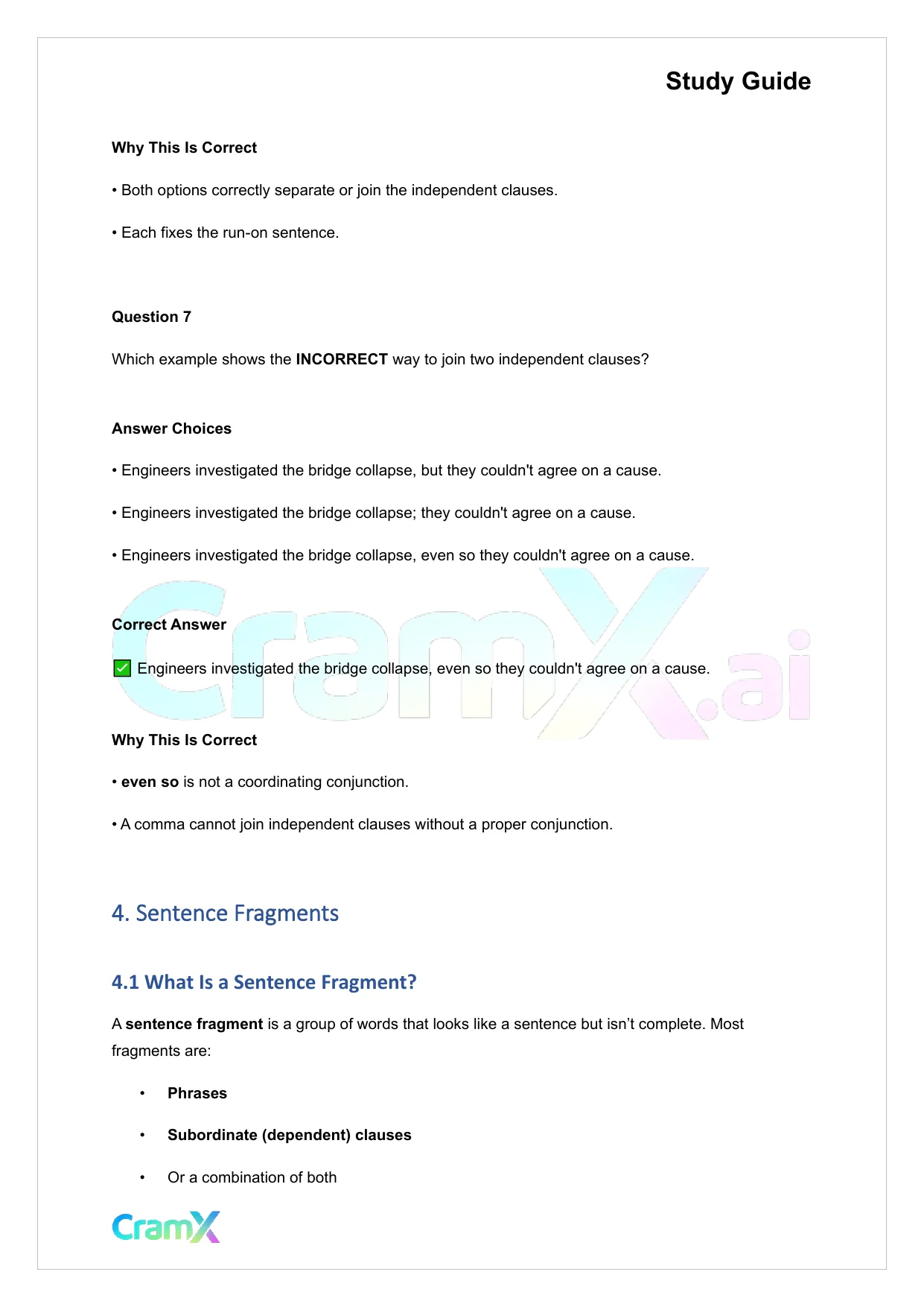 Grammar - Common Sentence Errors - Page 9 preview image
