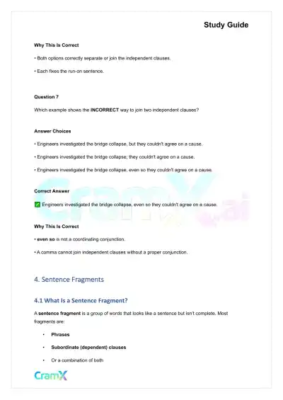 Grammar - Common Sentence Errors - Page 9 preview image