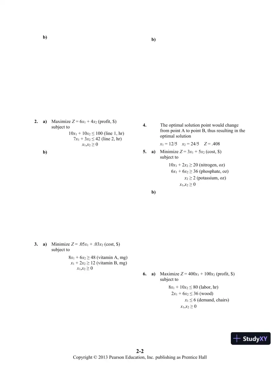 Solution Manual For Introduction To Management Science, 11th Edition, page 10