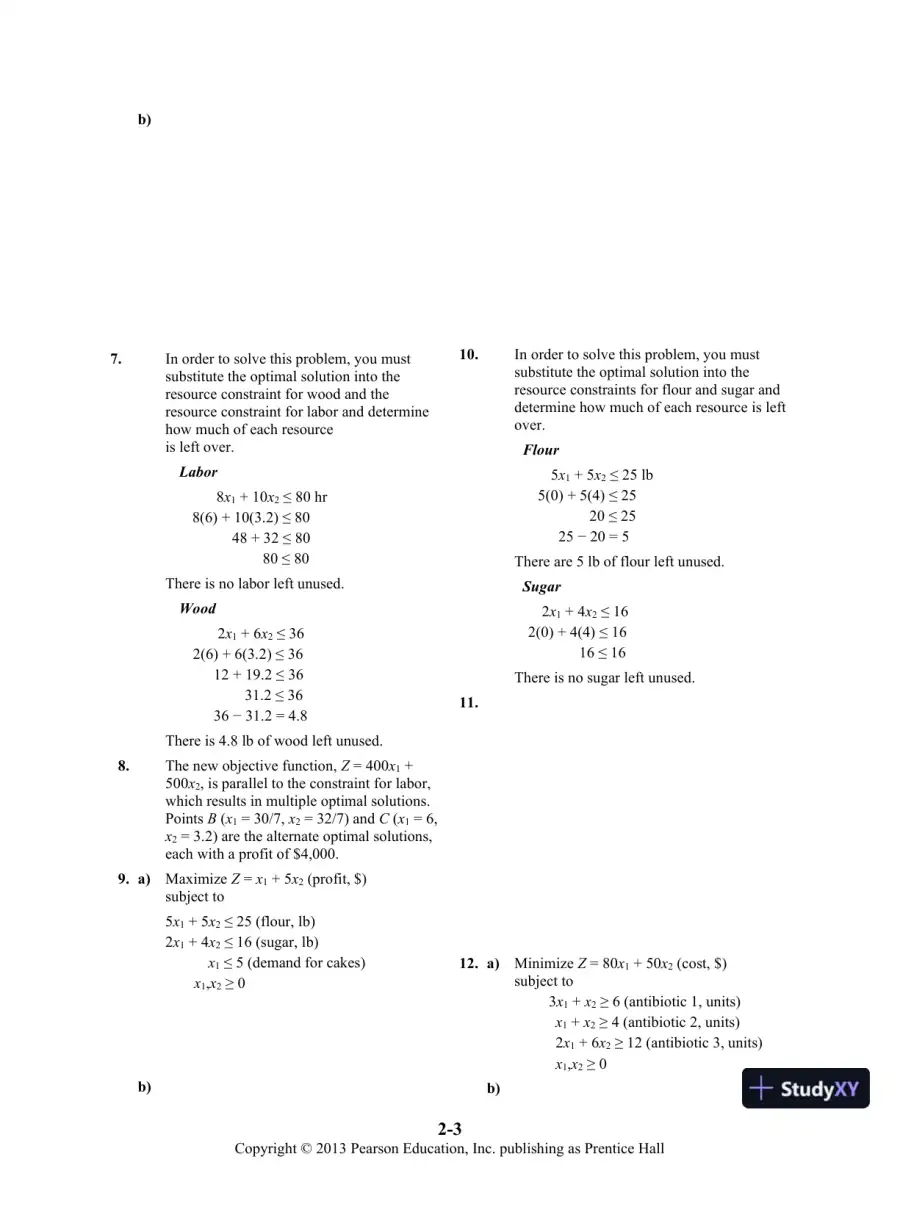 Solution Manual For Introduction To Management Science, 11th Edition, page 11