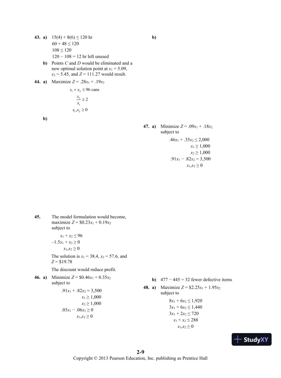Solution Manual For Introduction To Management Science, 11th Edition, page 17