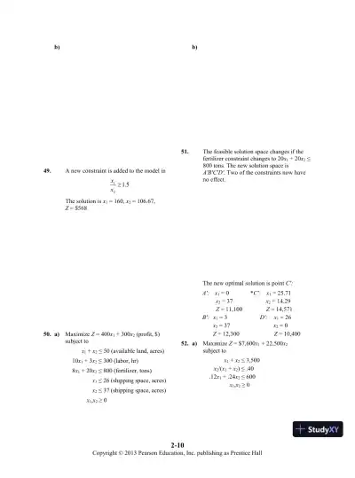 Solution Manual For Introduction To Management Science, 11th Edition - Page 18 preview image