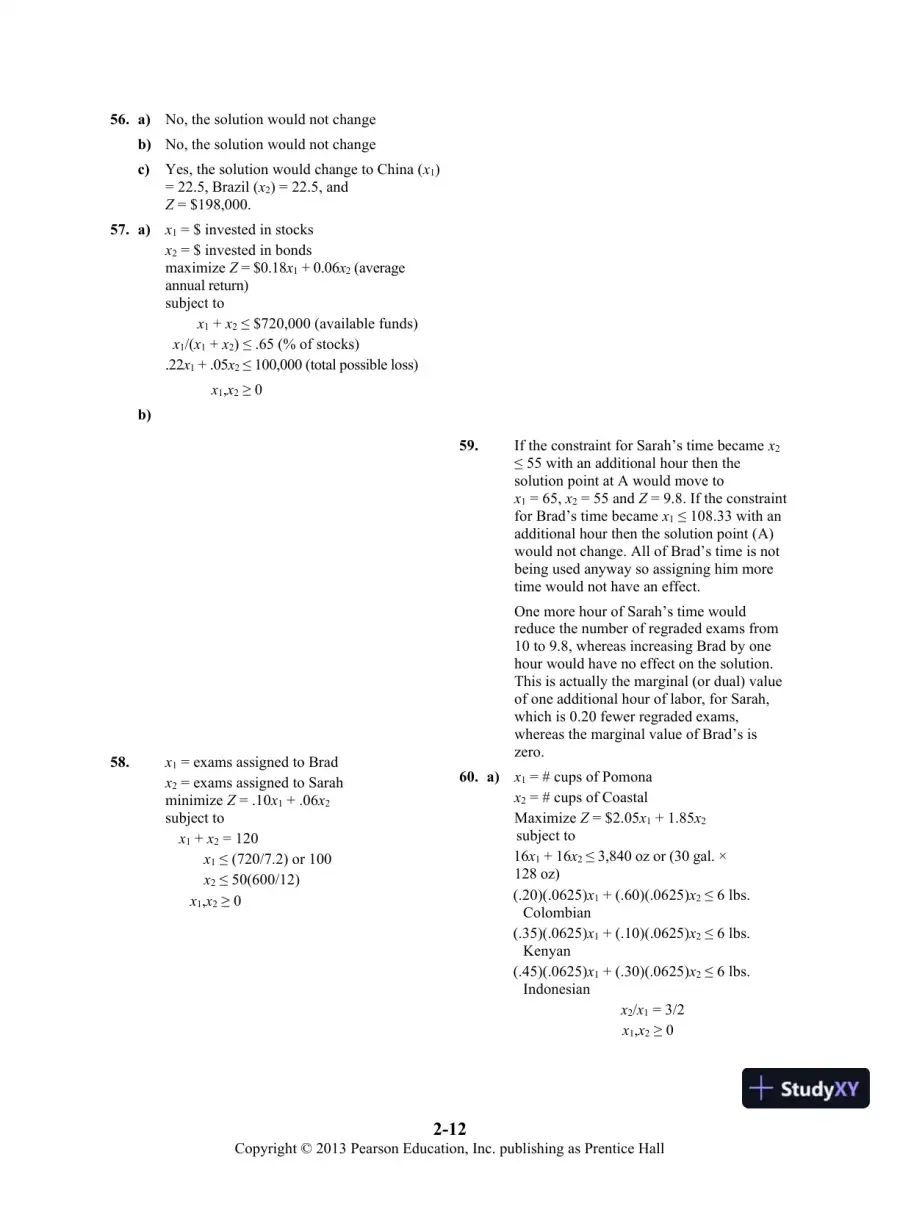 Solution Manual For Introduction To Management Science, 11th Edition, page 20