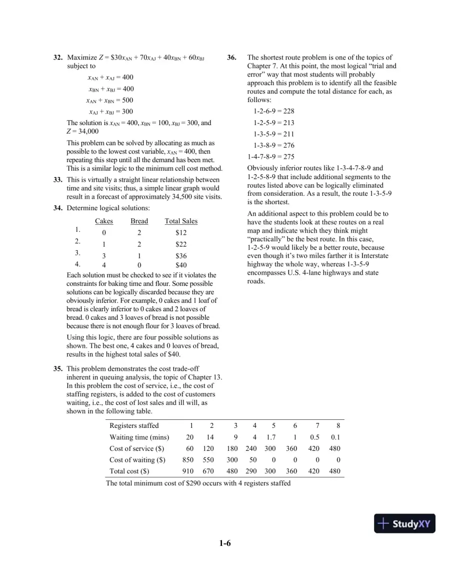 Solution Manual For Introduction To Management Science, 11th Edition, page 7