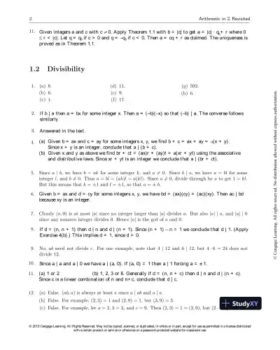 Abstract Algebra : An Introduction, 3rd Edition Solution Manual - Page 5 preview image