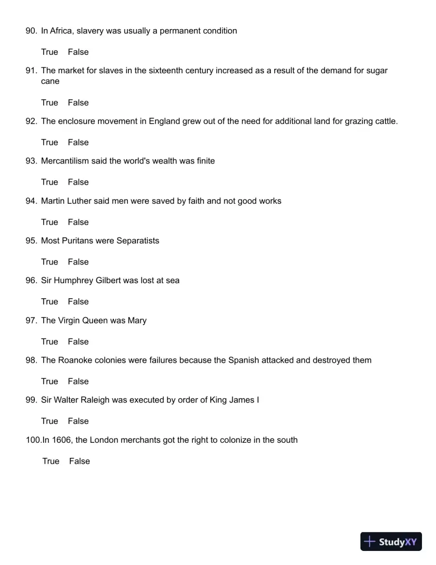 American History: A Survey 12th Edition Test Bank, page 15