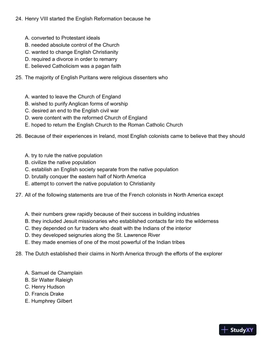 American History: A Survey 12th Edition Test Bank, page 7