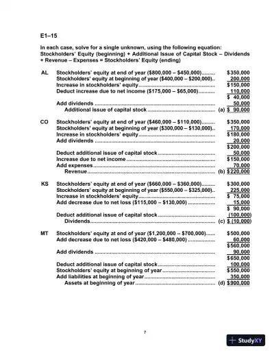 Solution Manual For Survey of Accounting Accounting, 8th Edition - Page 8 preview image