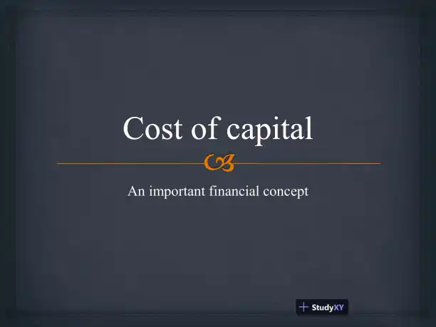 Cost Of Capital - Page 1 preview image