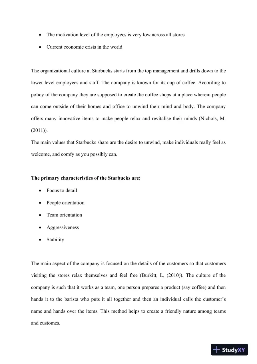 Starbuck Strategy Audit Report, page 5