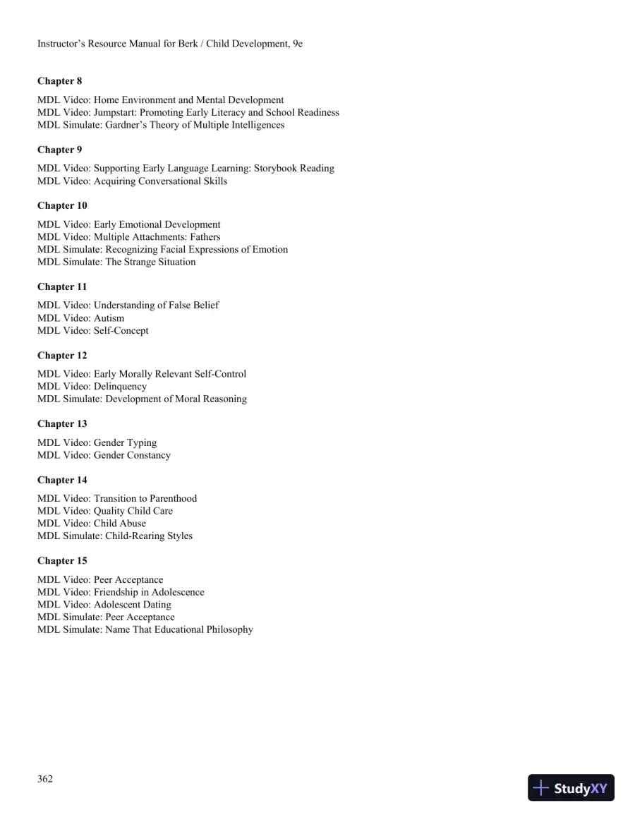 Lecture Notes for Child Development, 9th Edition, page 10