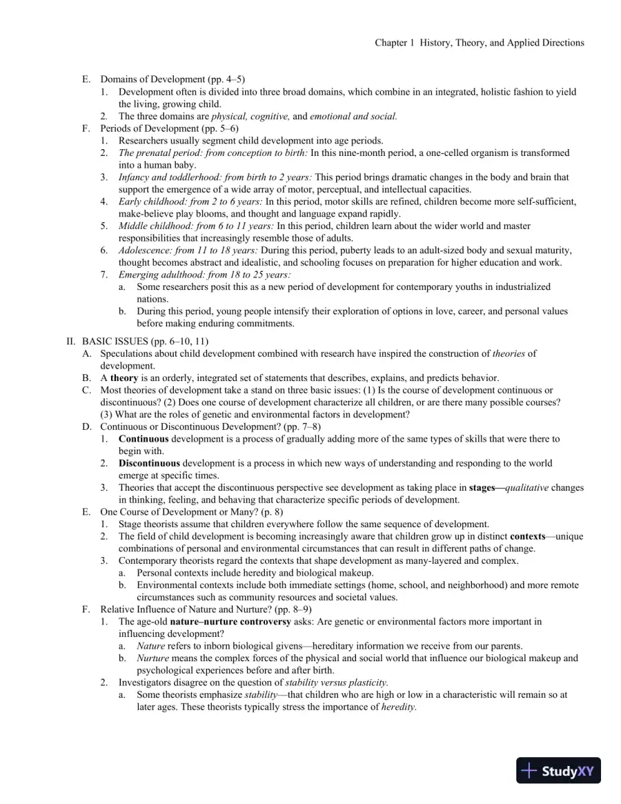 Lecture Notes for Child Development, 9th Edition, page 15