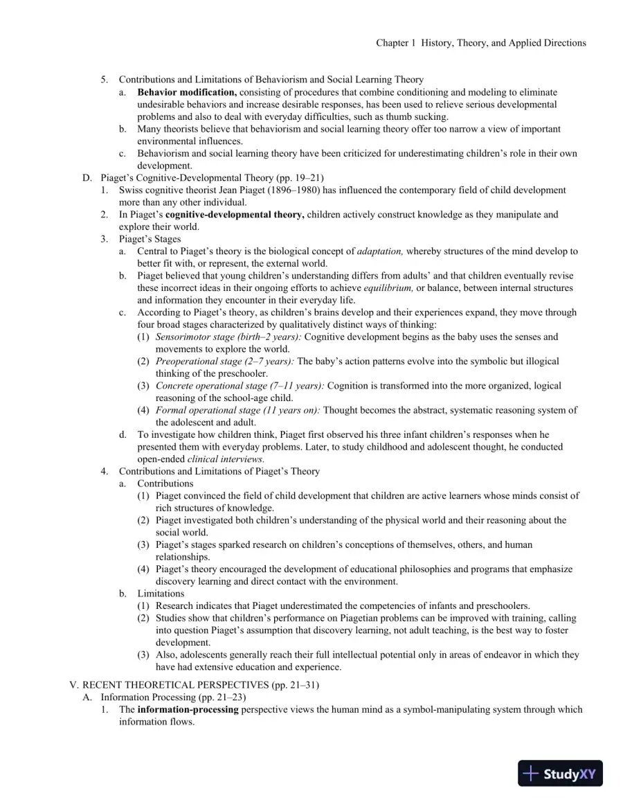 Lecture Notes for Child Development, 9th Edition, page 19