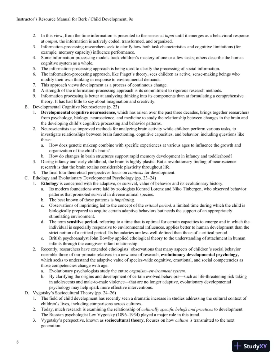 Lecture Notes for Child Development, 9th Edition, page 20