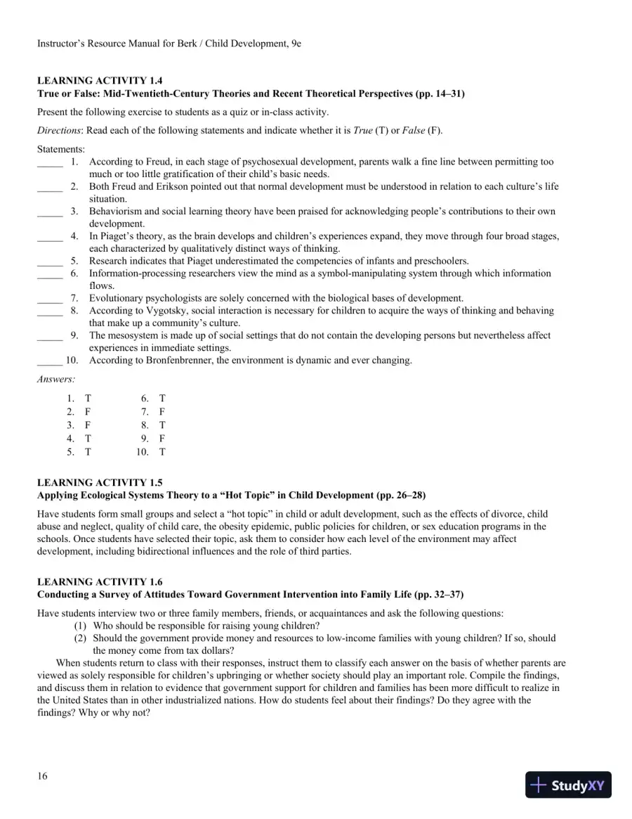 Lecture Notes for Child Development, 9th Edition, page 28