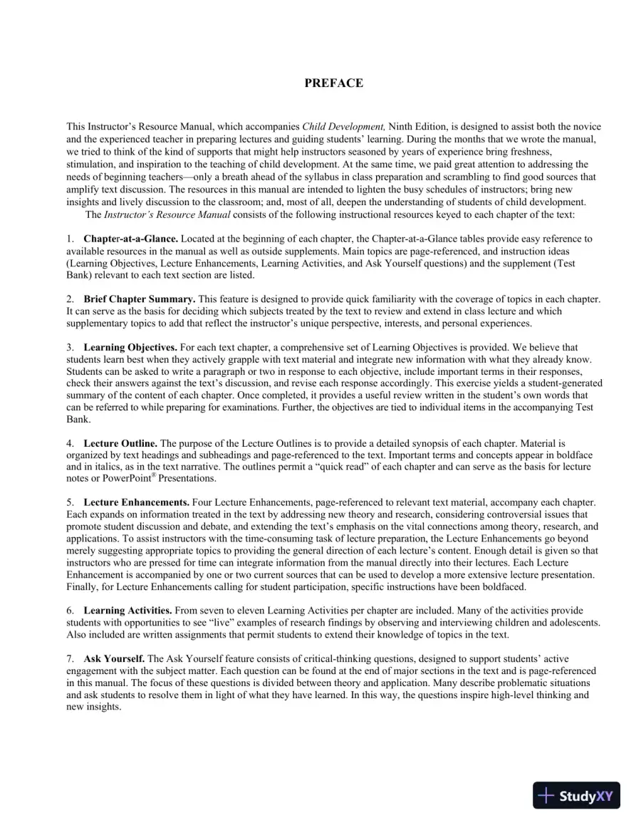 Lecture Notes for Child Development, 9th Edition, page 7