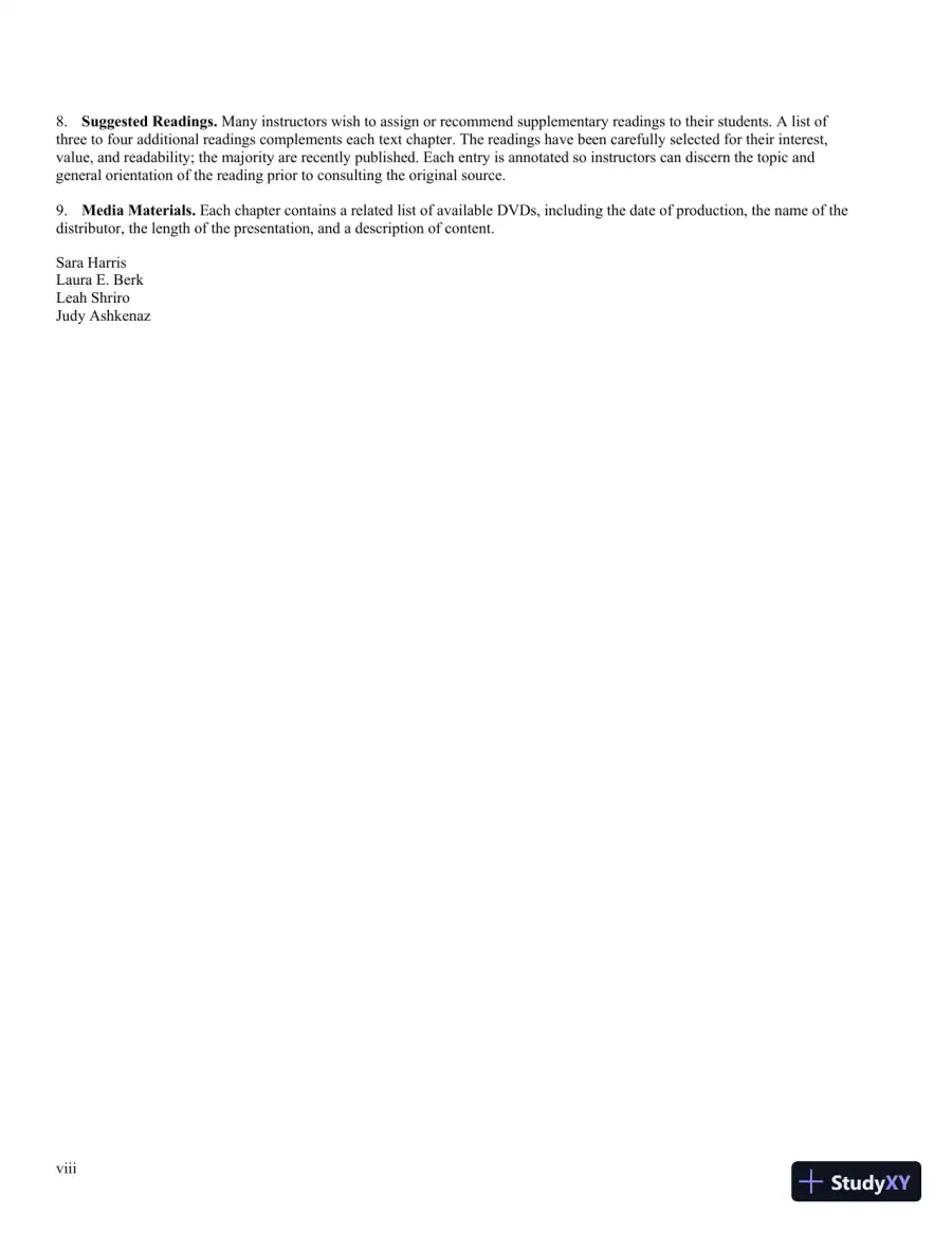 Lecture Notes for Child Development, 9th Edition, page 8