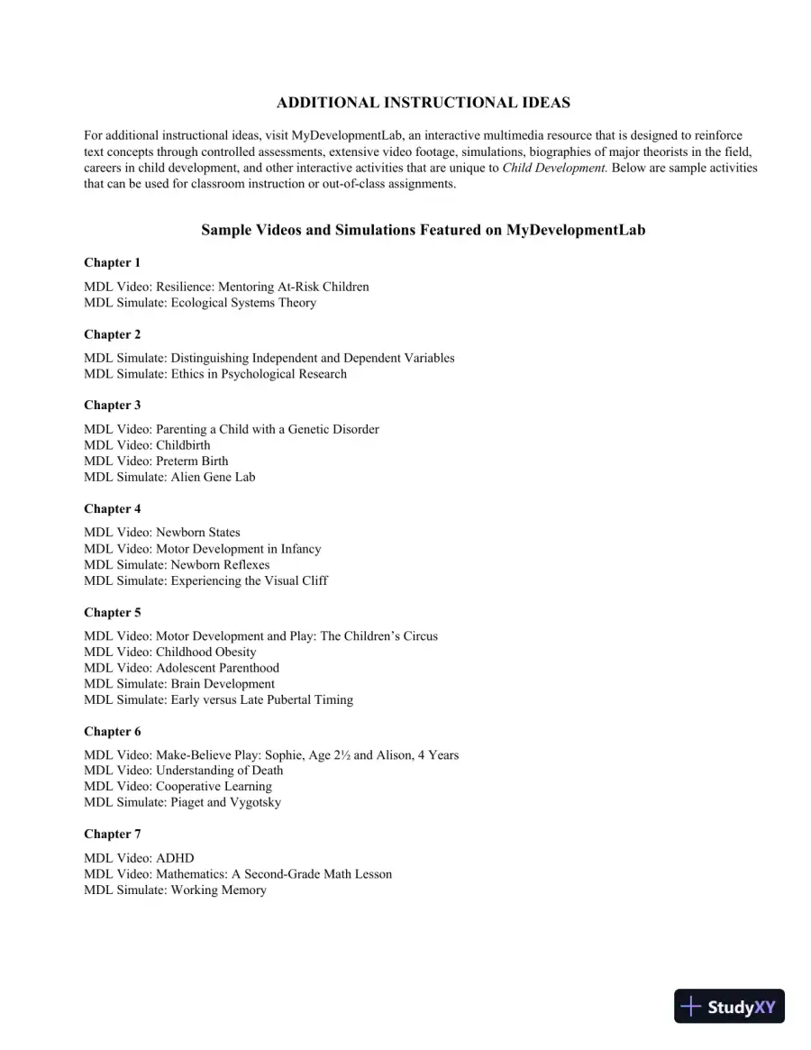 Lecture Notes for Child Development, 9th Edition, page 9