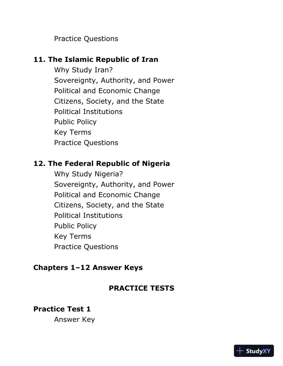 AP Comparative Government and Politics: With 3 Practice Tests, 3rd Edition (2020), page 11