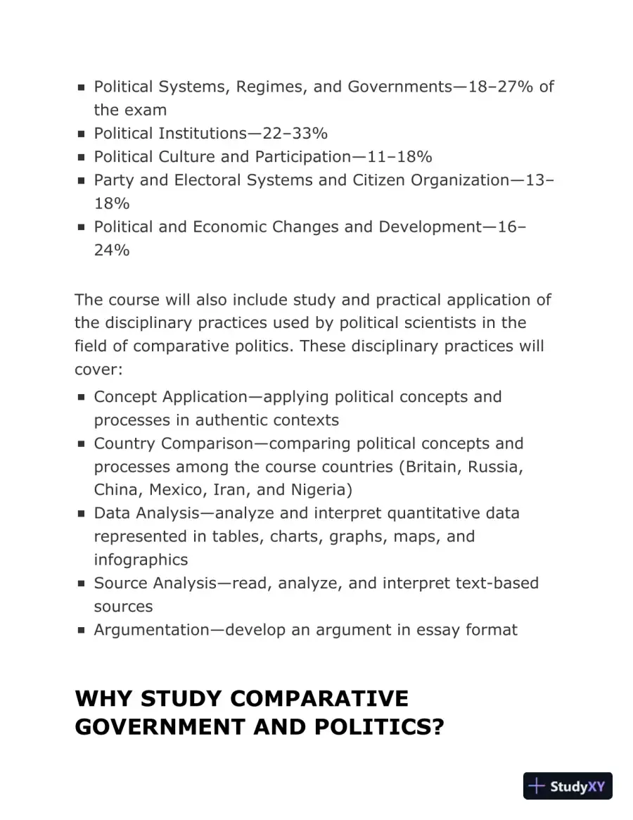 AP Comparative Government and Politics: With 3 Practice Tests, 3rd Edition (2020), page 16