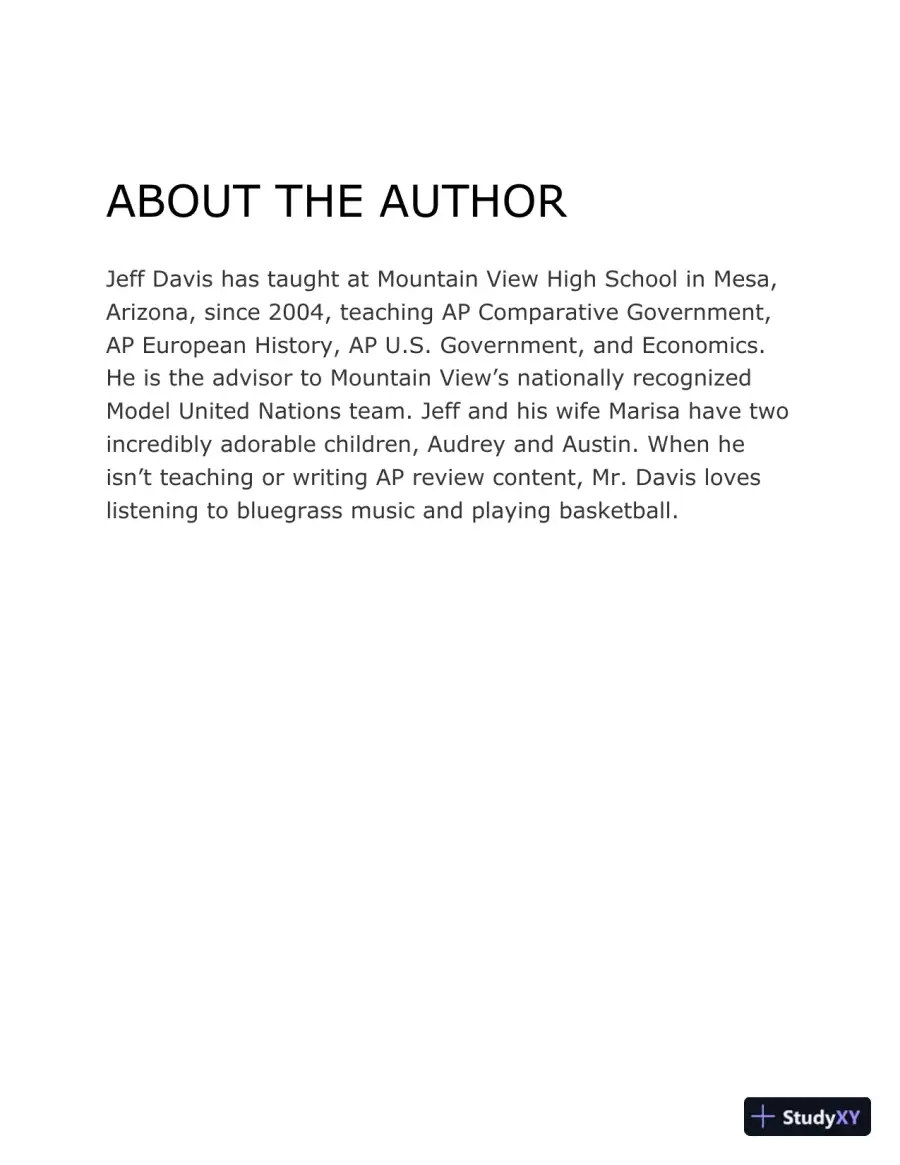 AP Comparative Government and Politics: With 3 Practice Tests, 3rd Edition (2020), page 5