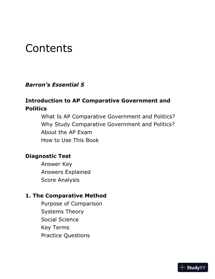 AP Comparative Government and Politics: With 3 Practice Tests, 3rd Edition (2020), page 7