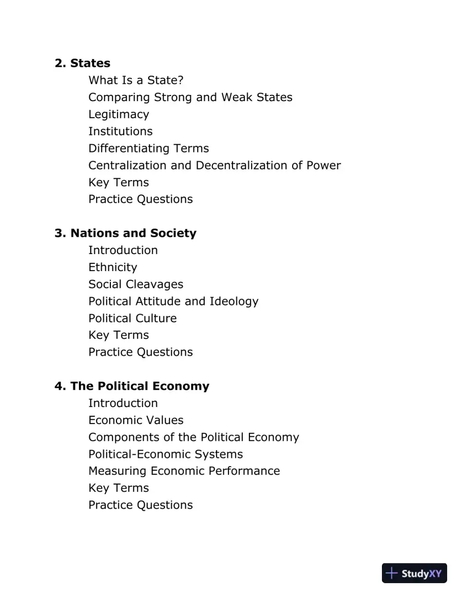 AP Comparative Government and Politics: With 3 Practice Tests, 3rd Edition (2020), page 8