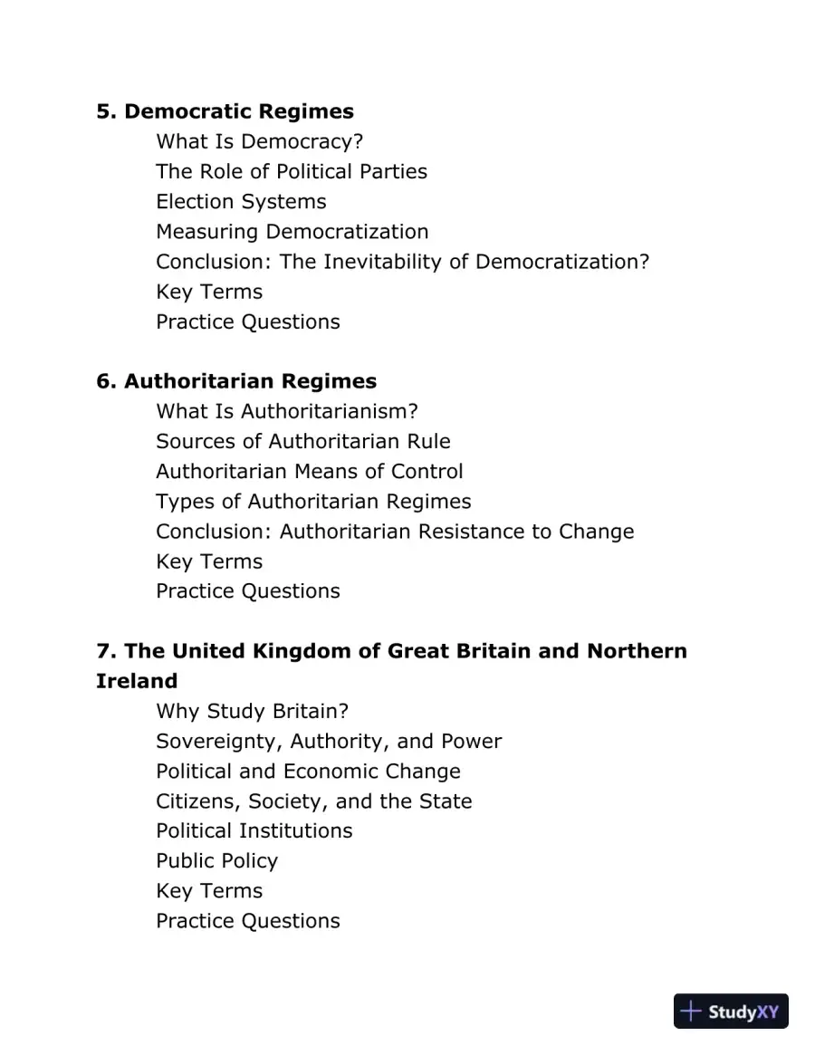 AP Comparative Government and Politics: With 3 Practice Tests, 3rd Edition (2020), page 9
