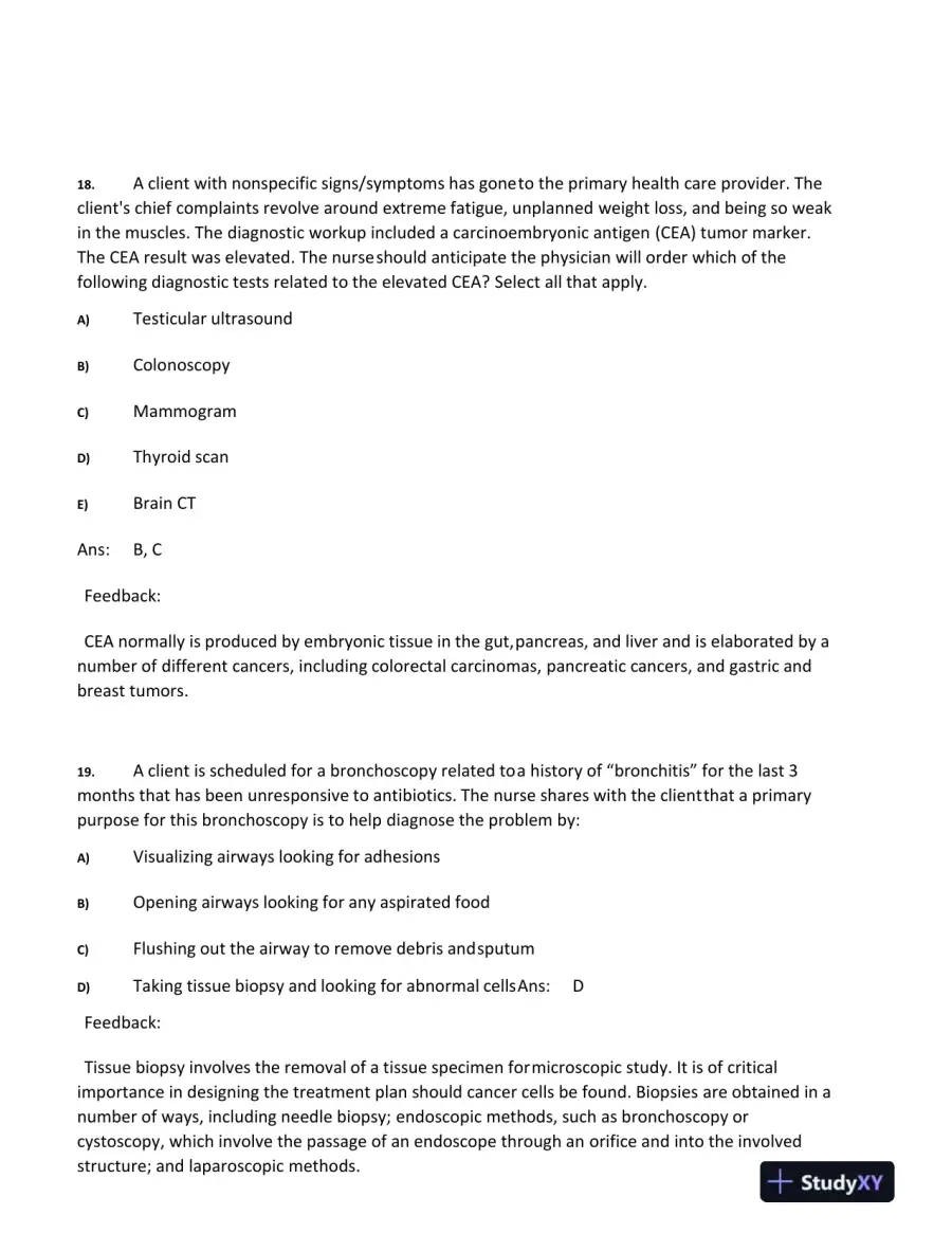 2020 HESI Advanced Pathophysiology Practice Exam With Answers (100 Solved Questions), page 12