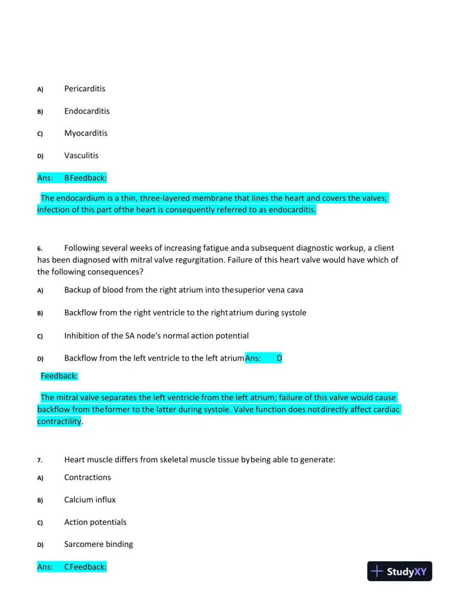 2020 HESI Advanced Pathophysiology Practice Exam With Answers (100 Solved Questions), page 4