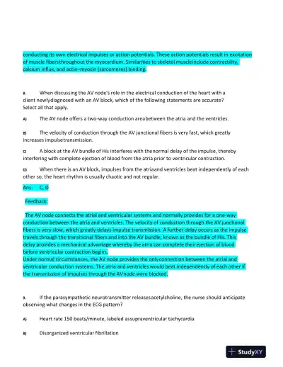 2020 HESI Advanced Pathophysiology Practice Exam With Answers (100 Solved Questions) - Page 6 preview image